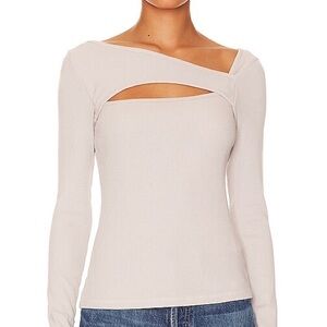 Citizens of Humanity Iris Long Sleeve Cut Out Top - Cream